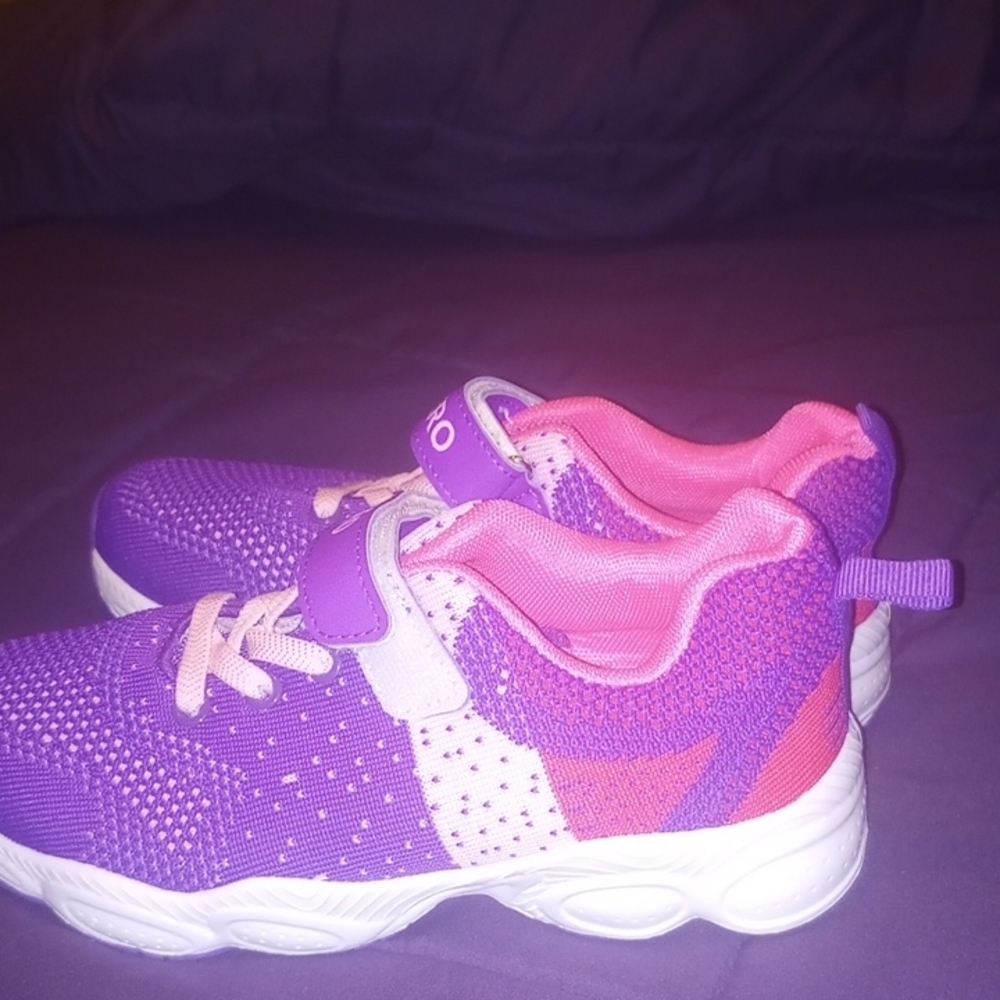 Kids Purple and Pink Sneakers